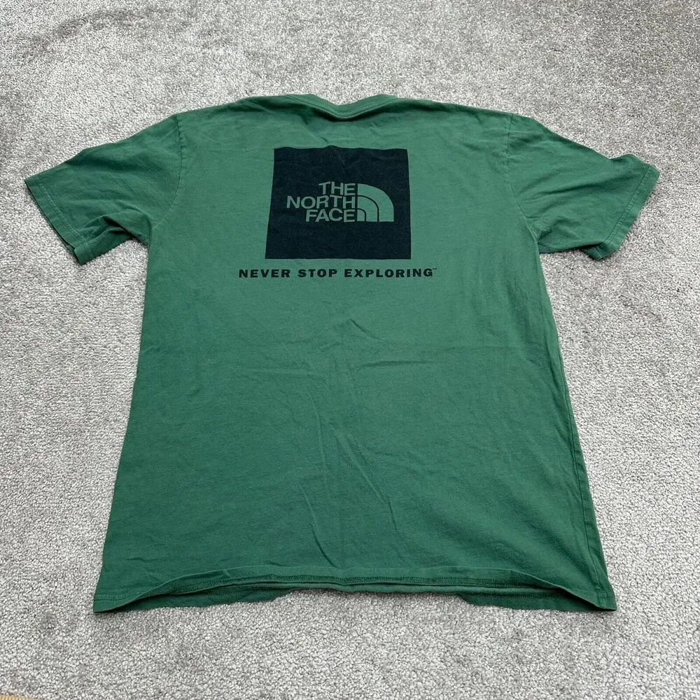 The North Face Crew Neck T-Shirt Mens Green Short Sleeve Casual Graphic Tee Top